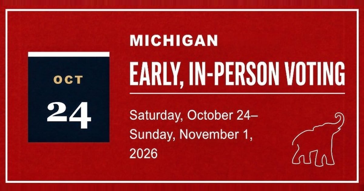 Michigan early, in-person voting. October 24–November 1, 2026.